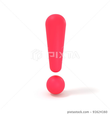 帶紅色感嘆號的 3DCG 91624160