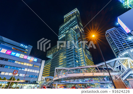 Osaka Abeno Harukas Tennoji Station area night view 91624226