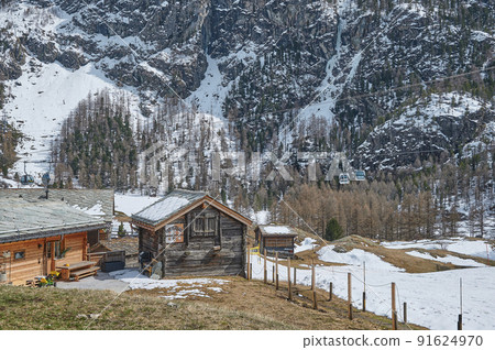 A Landscape Around Furi Village in Zermatt, Switzerland 91624970