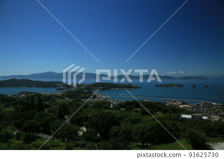 Scenery of Ushimado Port as seen from Ushimado Observatory 91625730