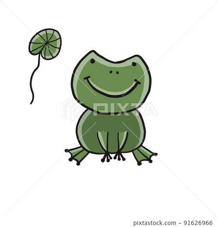 Little funny frog. Isolated on white background. Cartoon for your design 91626966