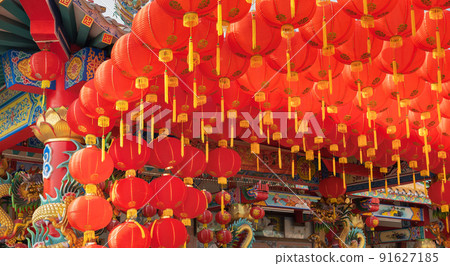 Chinese new year lanterns in old town area.. Chinese new year lanterns in old town area.. 91627185