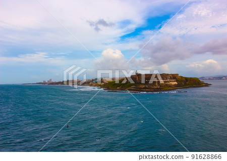 The wall of fort San Cristobal in San Juan, Puerto Rico 91628866