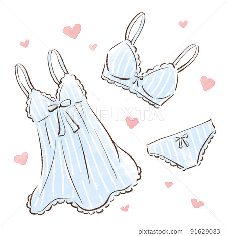 Underwear set (shorts, bra, camisole) blue 91629083