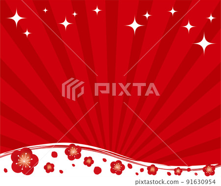 Red semicircular radiation and plum glitter background 91630954