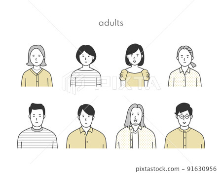Adult male and female icon set 2 Adult male and female icon set 2 91630956