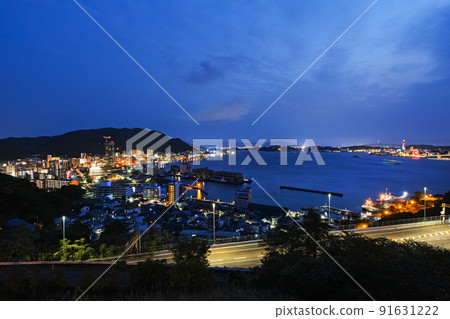 Fukuoka Prefecture / Night view of Moji Port (from Mekari Park and Mekari Park) Fukuoka Prefecture / Night view of Moji Port (from Mekari Park and Mekari Park) 91631222
