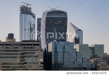 Beautiful modern architecture buildings of London city. Beautiful modern architecture buildings of London city. 91631478