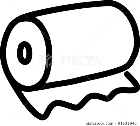 Toilet paper kitchen paper illustration vector Toilet paper kitchen paper illustration vector 91631946