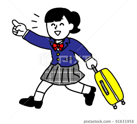 School excursion to move with a carry case Blazer female student (simple) School excursion to move with a carry case Blazer female student (simple) 91631958