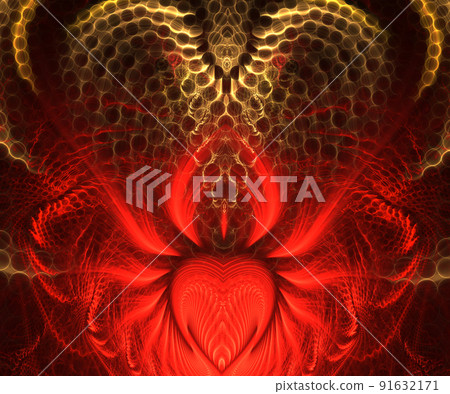 Computer generated colorful fractal artwork 91632171