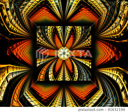 Computer generated colorful fractal artwork 91632199