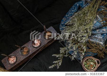 Thai herbal plant and healthy drinks concept. 91633367