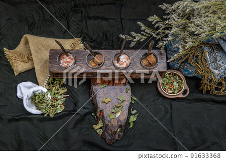 Thai herbal plant and healthy drinks concept. 91633368