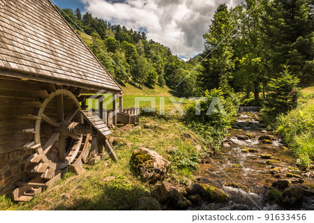 Old water mill in the Black Forest, Glottertal, Baden-Wuerttemberg, Germany 91633456