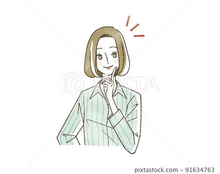 A woman with a smile 91634763