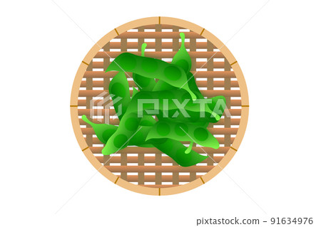 Edamame and bamboo grass 91634976