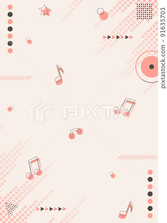Music polka dot pink frame geometry Music polka dot pink frame geometry 91635703
