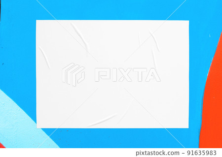 colorful urban wall texture with wrinkled glued poster template colorful urban wall texture with wrinkled glued poster template 91635983