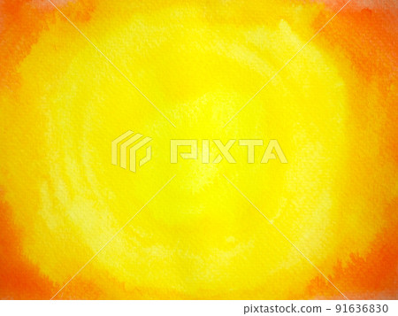 bright yellow orange color abstract art background sun sunny power symbol art watercolor painting design illustration texture pattern 91636830