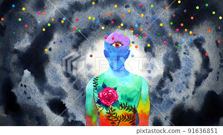 spiritual human meditate mental mind soul health connect universe chakra healing peace yoga breath holistic imagine inspiring therapy art illustration watercolor painting fantasy digital collage spiritual human meditate mental mind soul health connect universe chakra healing peace yoga breath holistic imagine inspiring therapy art illustration watercolor painting fantasy digital collage 91636851