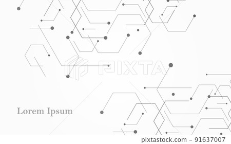 幾何抽象白色灰色科學背景 幾何抽象白色灰色科學背景 91637007