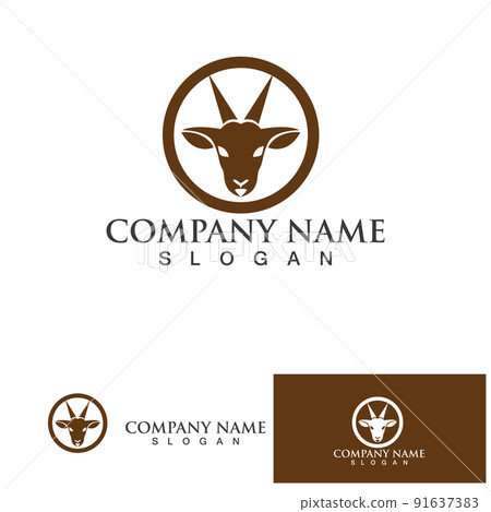 Rams goat head logo icon design vector illustration 91637383