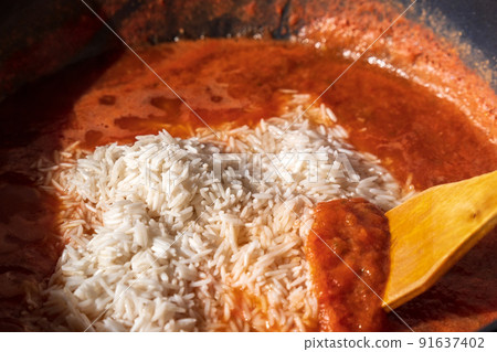 African national food dish grilled and chicken with homemade Cuisine. Cooking 91637402