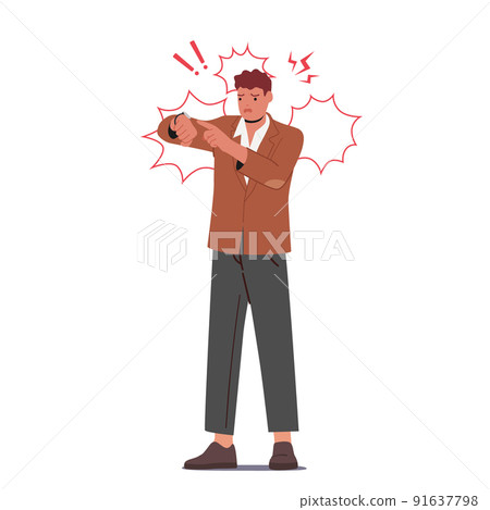 Deadline, Lack of Time, Work Productivity, Business Working Process Organization Concept. Anxious Businessman Deadline Deadline, Lack of Time, Work Productivity, Business Working Process Organization Concept. Anxious Businessman Deadline 91637798