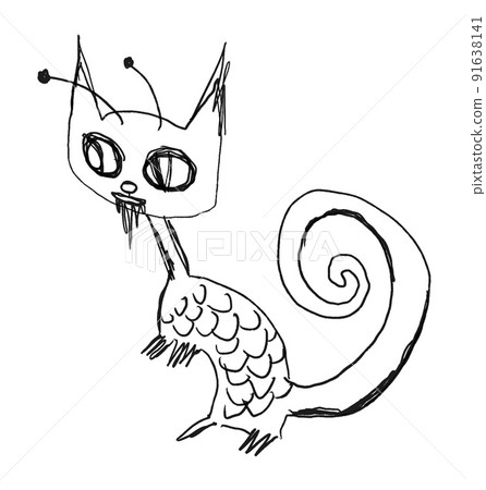 Cat monster squirrel? /An illustration Cat monster squirrel? /An illustration 91638141