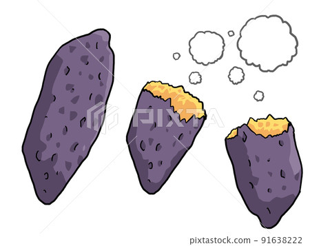 被烘烤的白薯的例證 被烘烤的白薯的例證 91638222