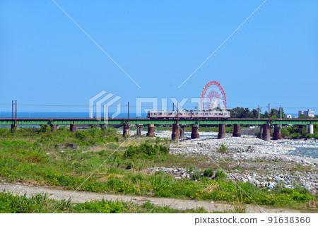 【富山縣魚津市】早月川河口和富山灣 91638360