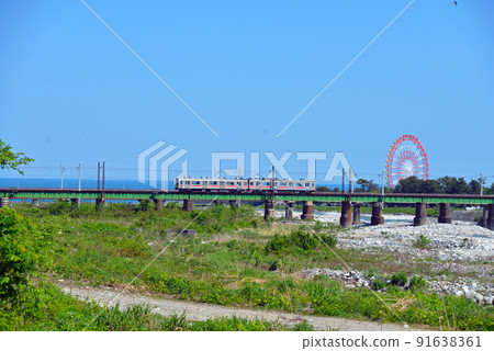 【富山縣魚津市】早月川河口和富山灣 91638361