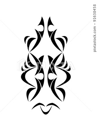 Logo with African mask. 91638458