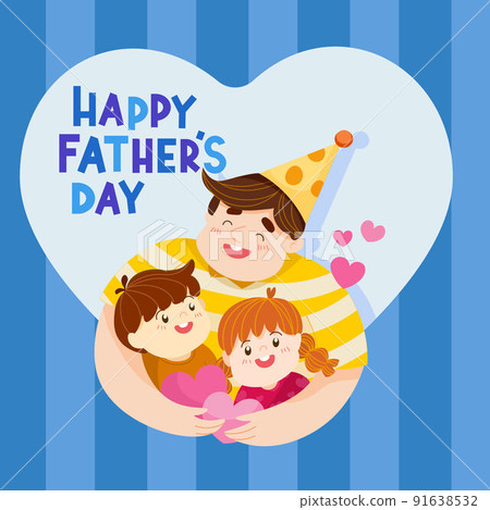 An illustration of a joyful family Japanese father's day design. Other works by his father, 孩子, Ya amount material. 91638532