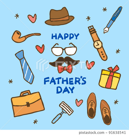 父親節快樂! 爸爸手繪風格插圖素材集 父親節快樂! 爸爸手繪風格插圖素材集 91638541