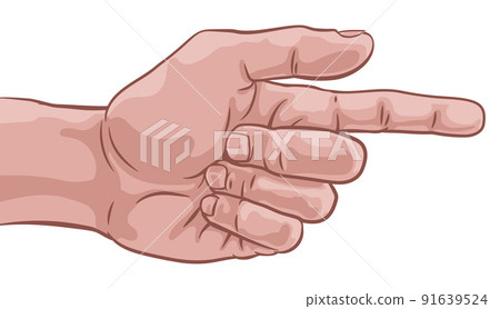 Hand Pointing Finger Comic Book Pop Art Cartoon Hand Pointing Finger Comic Book Pop Art Cartoon 91639524
