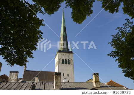 bell tower of the Church of St. Olav in Tallinn, Estonia bell tower of the Church of St. Olav in Tallinn, Estonia 91639723