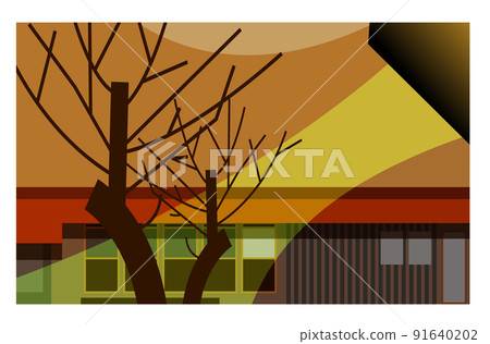 與編織日本美麗的四個季節的古老民居一起製作合掌。它既可以用作背景,也可以用作牆紙。 與編織日本美麗的四個季節的古老民居一起製作合掌。它既可以用作背景,也可以用作牆紙。 91640202