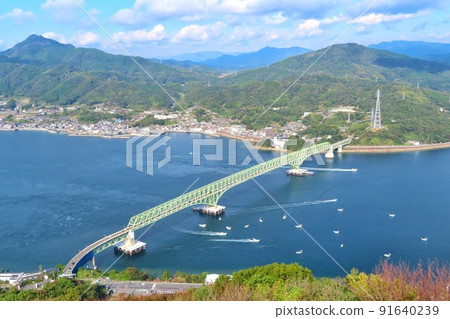 [山口縣]從Suooshima的飯山天文台看到的大島橋 91640239