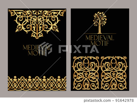 Byzantine traditional historical motifs of animals, birds Byzantine traditional historical motifs of animals, birds 91642978