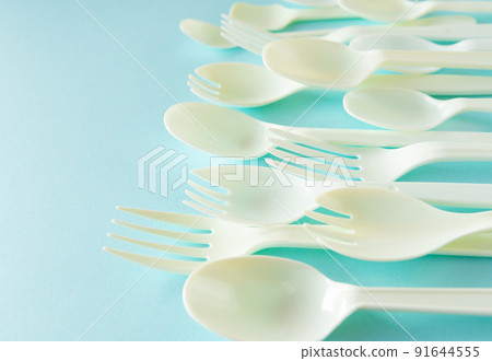 塑料勺子、塑料叉子、一次性勺子、環境問題 91644555