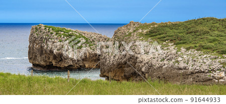 Grass Meadows and Cliffs, Buelna, Asturias, Spain Grass Meadows and Cliffs, Buelna, Asturias, Spain 91644933