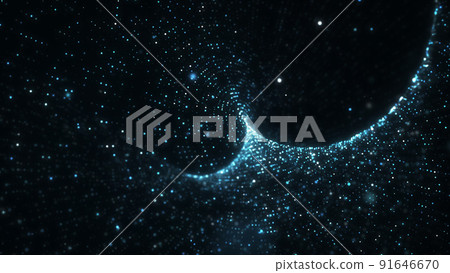Blue abstract digital wave. 3DCG technology background Blue abstract digital wave. 3DCG technology background 91646670