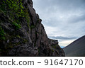 Mt. Asama Rock wall looking up from J band 91647170