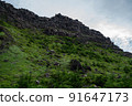 Looking up at Mt. Asama J band 91647173