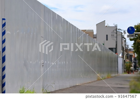 Temporary enclosure at construction site Universal steel plate 91647567