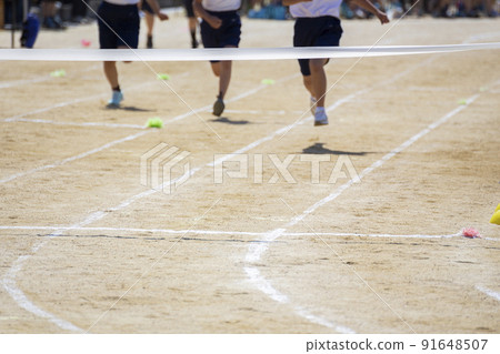 Athletic meet foot race goal tape 91648507