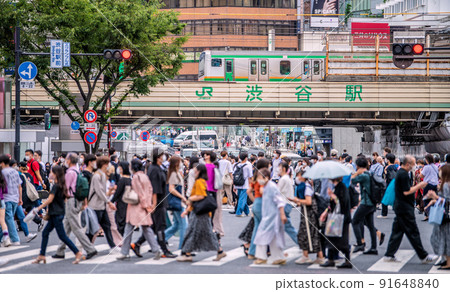 日本第7波東京街景來襲！ BA.5增加...全國超過40,000人，東京超過8,000人，澀谷是威脅人流= 7月6日 91648840