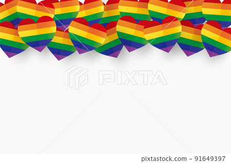 LGBT 6-color rainbow-colored heart-shaped background LGBT 6-color rainbow-colored heart-shaped background 91649397